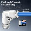 10Pcs Pneumatic Air Fitting Quick Release Push to Connect Compressor Tube PC PL Male BSPT Sizes 1/8 1/4 3/8 1/2 Inch OD 4-16mm