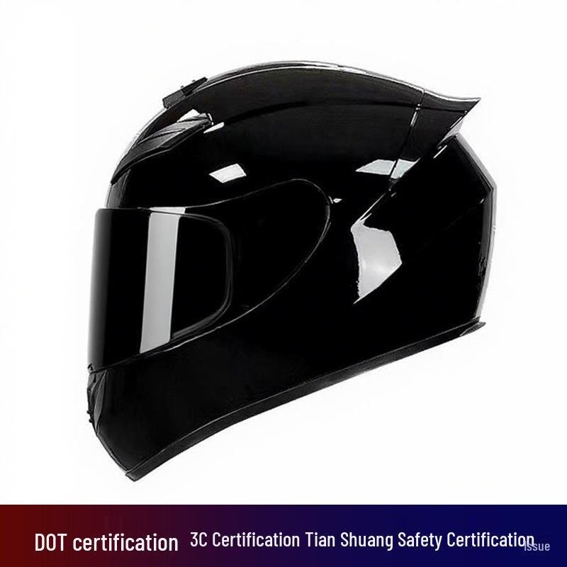 Universal Retro Full Face Motorcycle Helmet with Day/Night Lens L