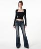 INMUDEU Zen Slim Fit Bolero Long Sleeve T-Shirt [Black]