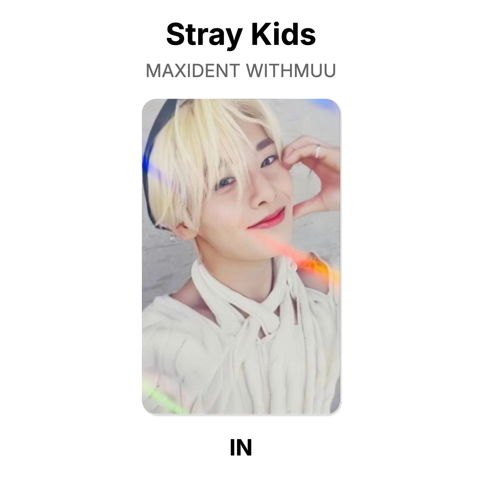 Stray Kids MAXIDENT WITHMUU Официальная фотокарточка I.N