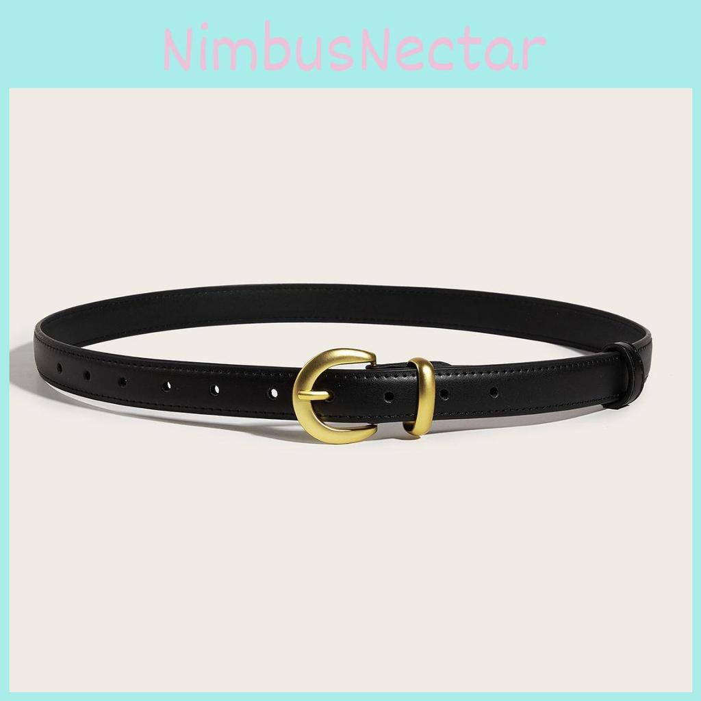 Fashionable Pu Leather Women's Belt With Alloy Buckle Needle Buckle Decorative Skinny Jeans Retro Small Western Style Belt In Stock
