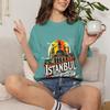 Istanbul Shirt, Spooky Halloween Turkish Skyline Graphic - Garment Dyed Travel Souvenir - Unisex Autumn Outfit