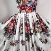 New Summer Holiday Elastic Floral Print Long Dress Women's Spaghetti Strap Cup Padded Backless A-Line Boho Midi Dress
