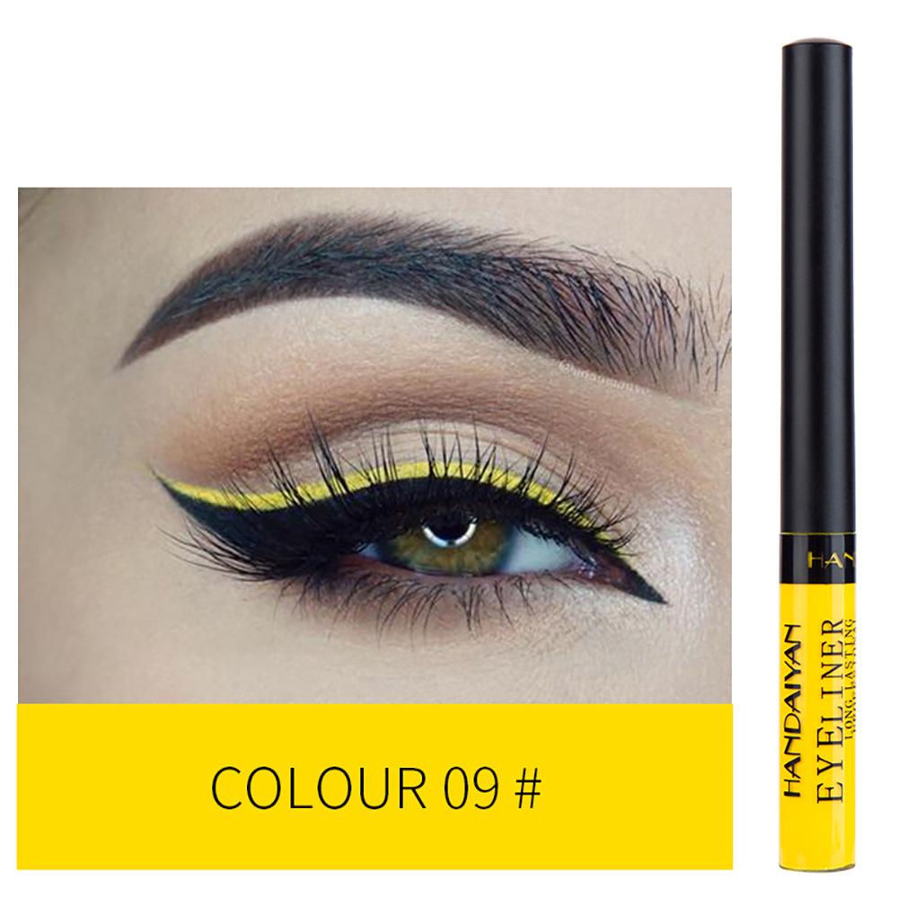 34-color Matte Quick-drying Long-lasting Non-bleeding UV Fluorescent Colored Eyeliner Liquid Pen