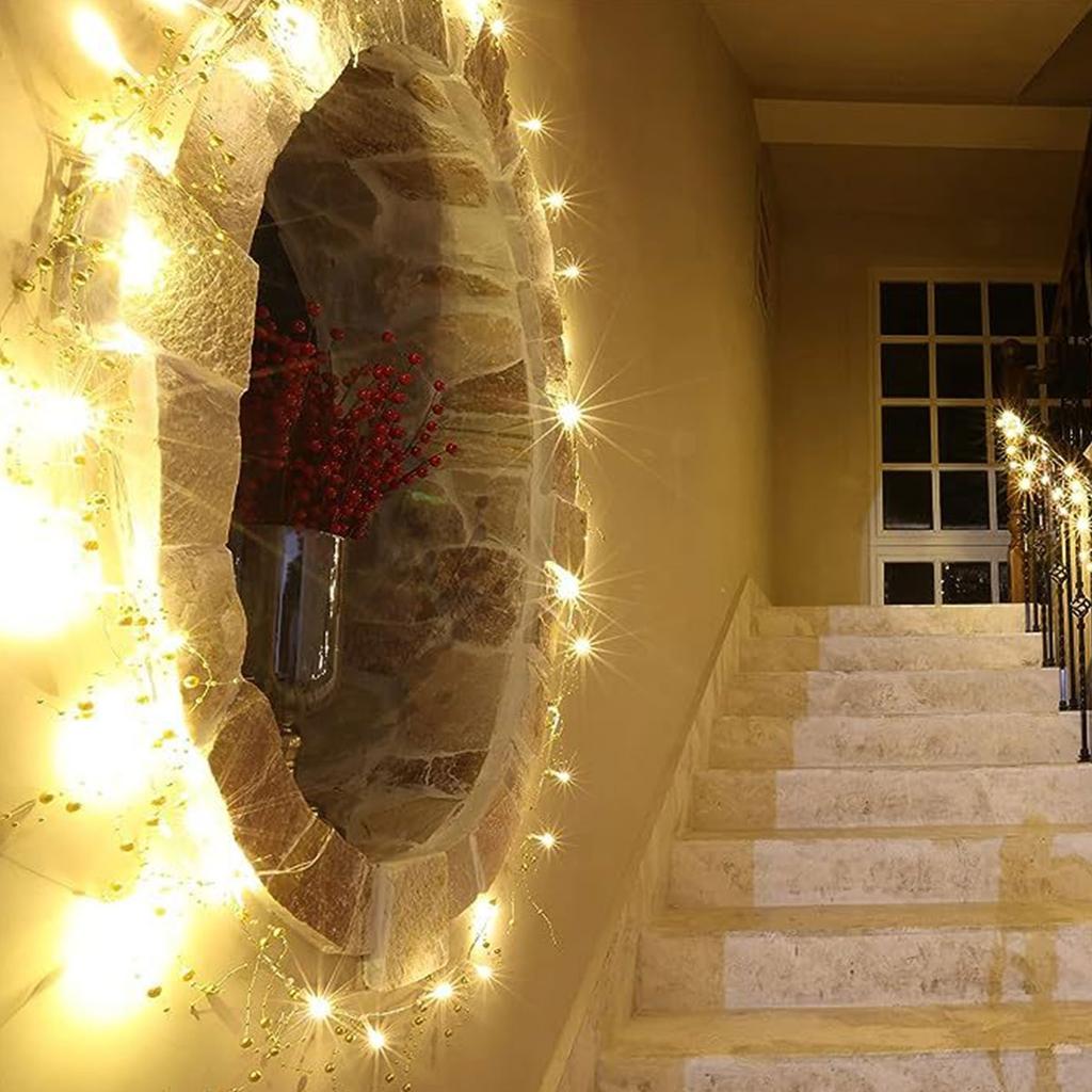 3M LED Light String Pearl Ball Lamp DIY Festive Garland Light for Wedding Xmas Tree Party Wall Staircase Furniture Decor Lamps