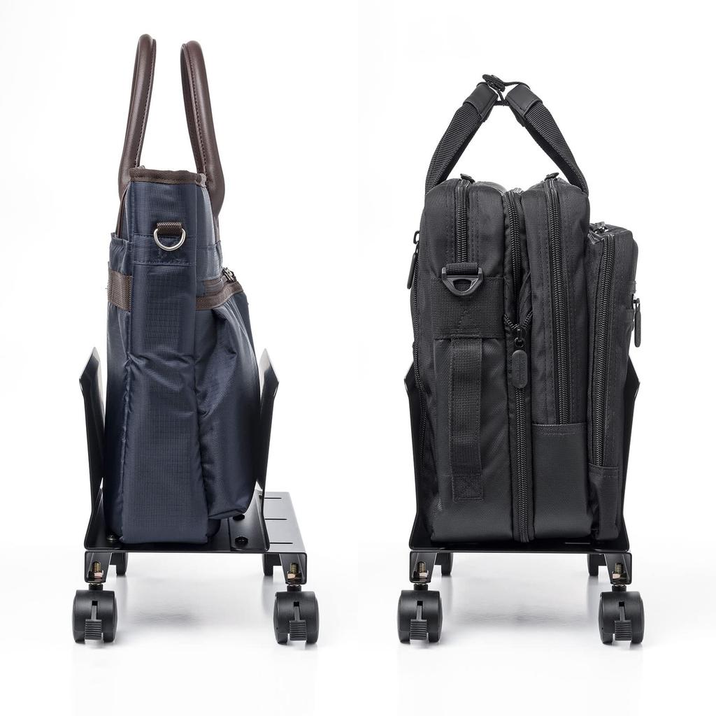 SANWA SUPPLY Wheeled Bag Stand (Black) BAG-STN001BKN