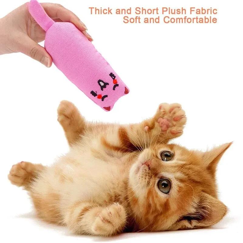Cute Thumb Plush Pillow Catnip Toys Teeth Sharpening Anti-bite Tease Cat Relaxing Chew Toys Pet Supplies Cat Supplies  Scratcher