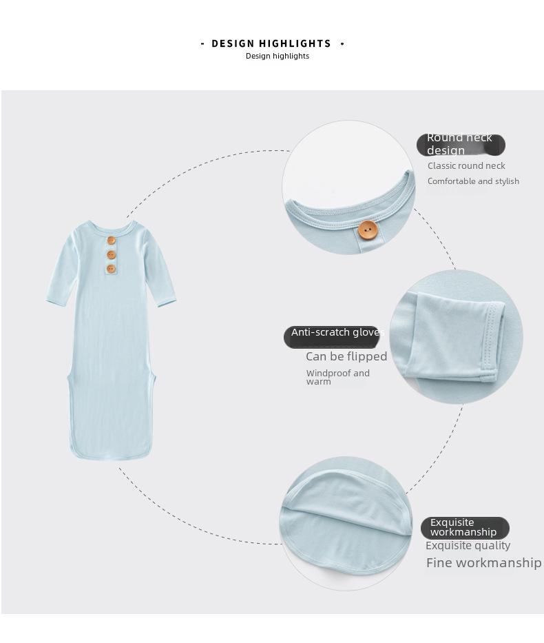 Macacões de fibra de bambu para recém-nascidos e roupas de bebê com nós