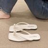 Flat-bottomed slippers flip-flops street wear European and American fashion retro silver toe sandals women's shoes spring and summer beach shoes