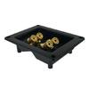 Live Speakers Terminal Box 4 Copper Binding Post Cable Connector Terminal