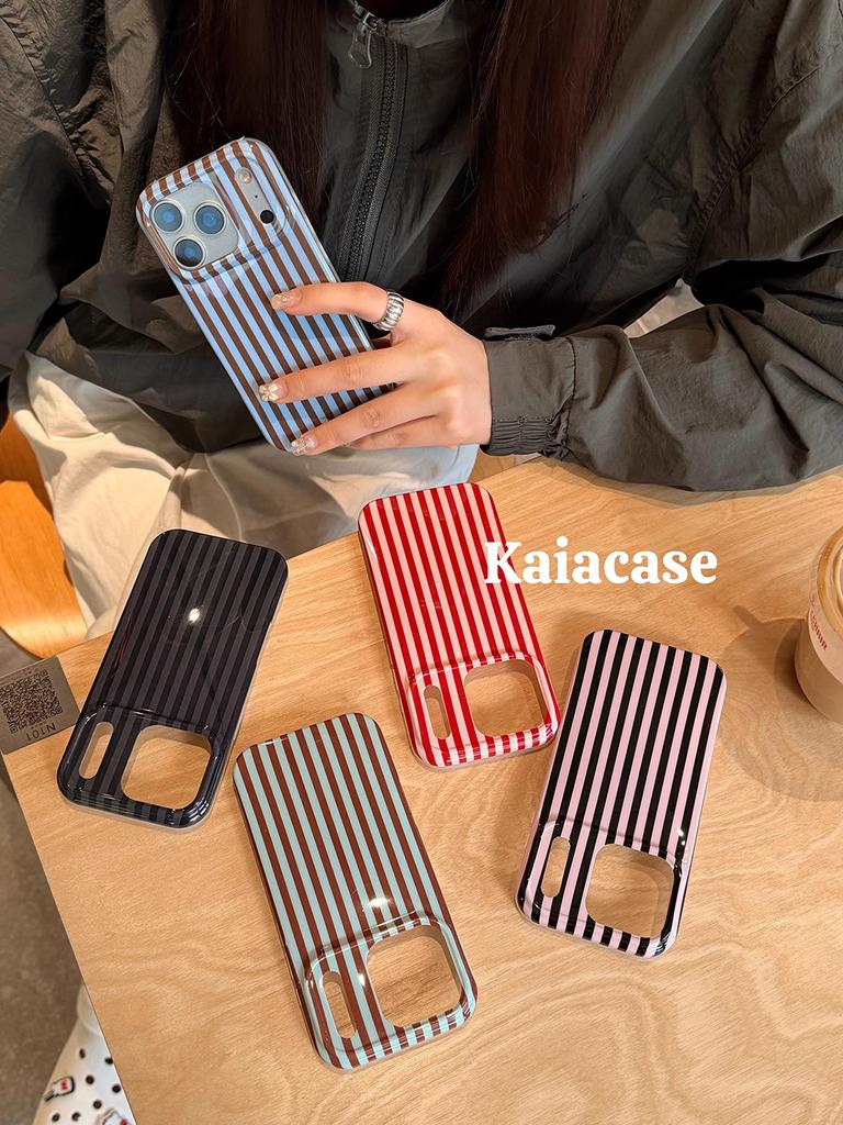 Simple Stripes Splicing Color Collision Shockproof Phone Case for For Iphone 14 1 16 17 Pro Max Shockproof Protective Back Cover