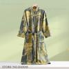 Print Flower Cotton Gauze Kimono Bathrobe Gown Female Robe Negligee Loose Home Dressing Gown Sleepwear Spring Summer Nightwear
