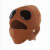 Mask, goggles, beanie hat, winter knit, celebrity