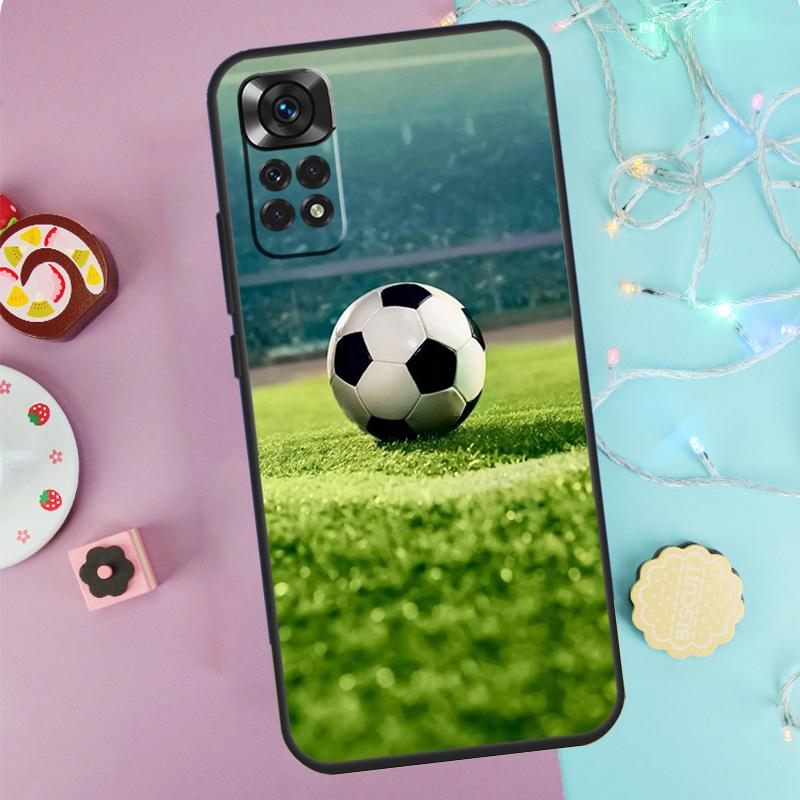 Football Case For Xiaomi Redmi Note 9 10 11 12 13 14 Pro 9S 10S 11S 12S Redmi 14C 10C 12C 13C Cover