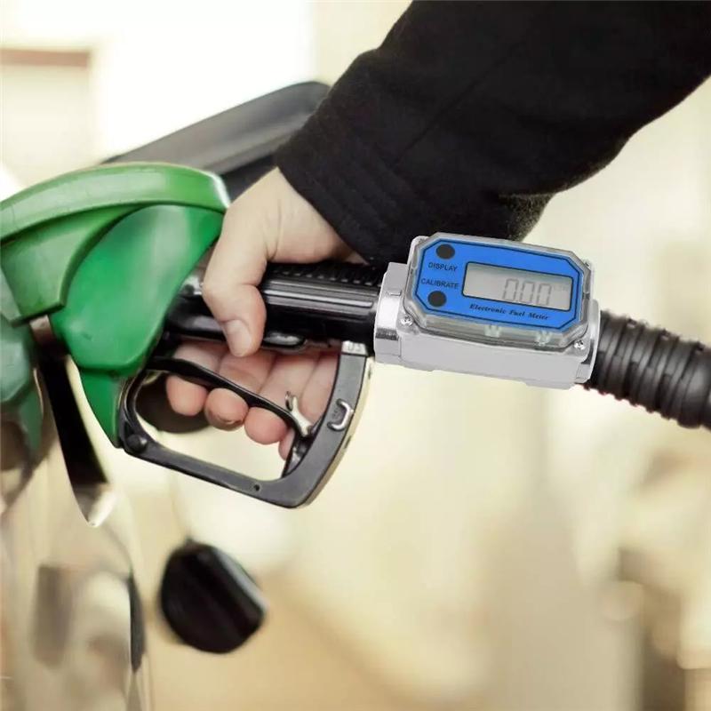 Digital Diesel Fuel Flow Meter Turbine Mechanism BSPT/NPT 1  Oval Gear Gauge 200L/Min