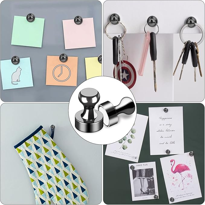 AIKARO Starke Wissenschaftsmagnete, Wissenschaftsexperimentierwerkzeuge für Schule, Büro, Reißzweckmagnete, trocken abwischbar magnetisch(6 STÜCK/16 STÜCK)