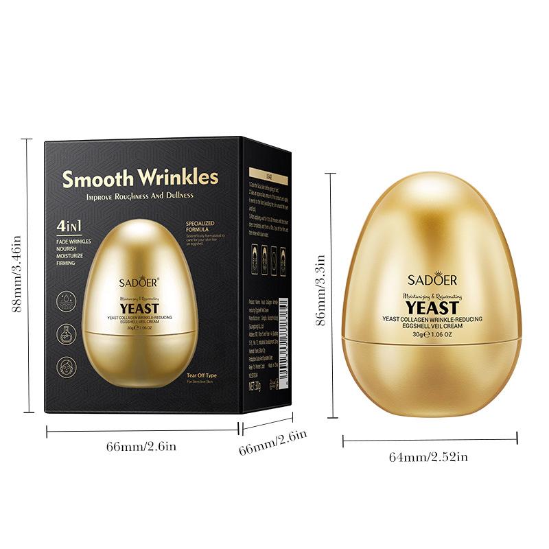 Yeast Collagen Veil Cream 30g Egg Shell Light Pattern Moisturizing Cream Skin Care Products