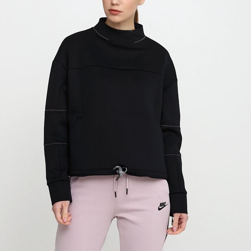 Nike Sweatshirts Women's Black Stand Collar Moderate Other AQ0190-010