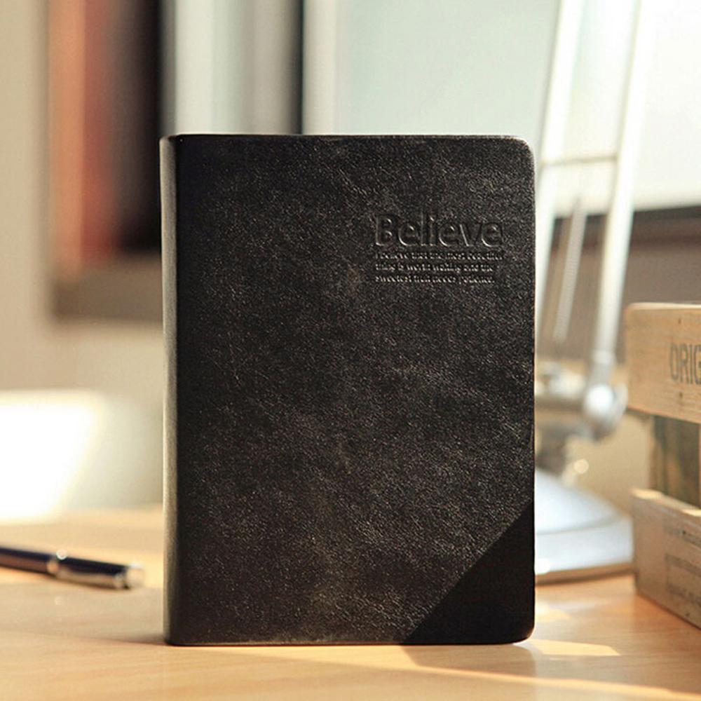 

Paper Weekly Plan Writing Vintage Notepad Blank Paper Notebook Diary Book Retro Leather Notebook білий