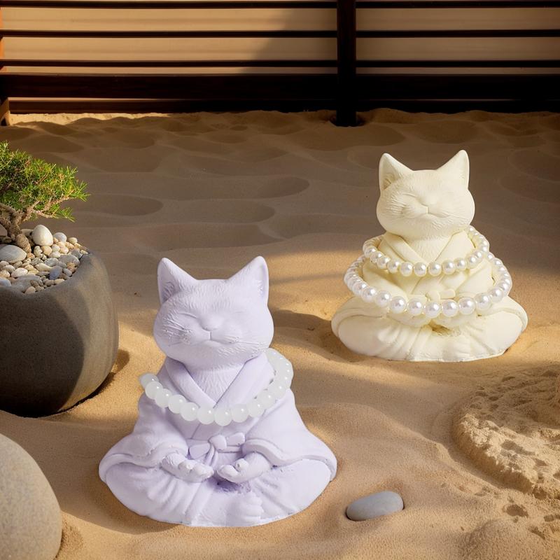 Katzenkerzenform Buddha-Stil Seifenformen Katze Aromatherapie Kerzenform Tierkerzenformen für Geburtstage Feste Thanksgiving