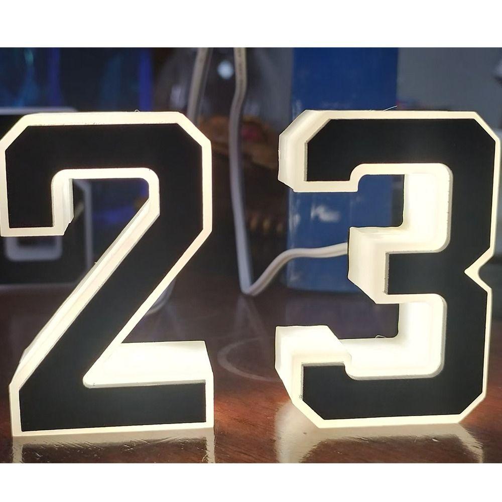 12V Power Illuminated House Number Sign 0-9 A-B Home Wall Decor LED Address Sign House
