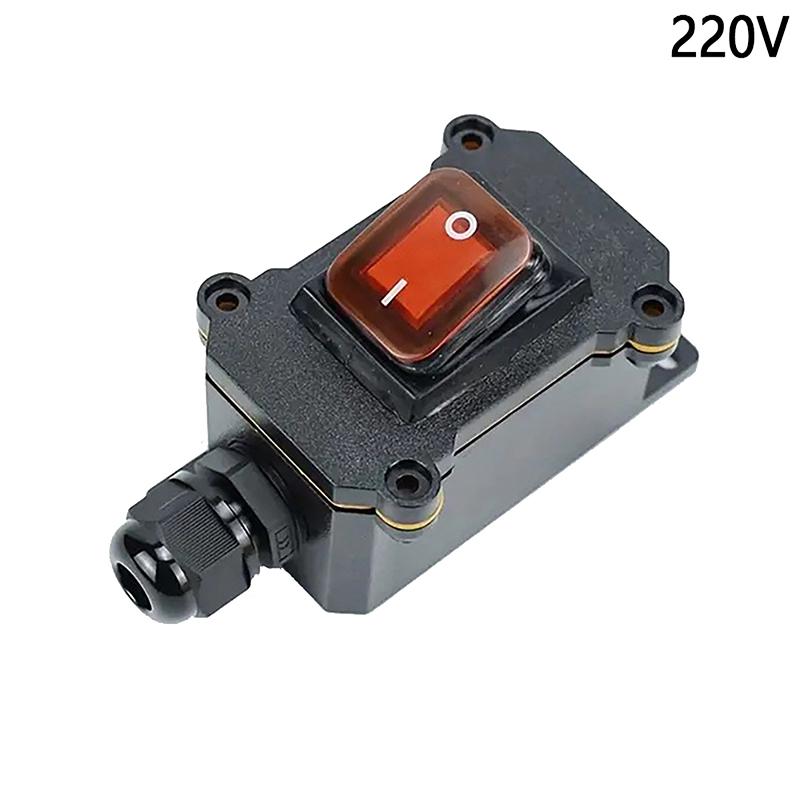 1 szt. Przełącznik kołyskowy 12V/24V/220V Przewód zasilający w linii Przełącznik kołyskowy morski Wodoodporna puszka przyłączeniowa do użytku zewnętrznego Złącze wysokoprądowe