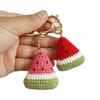 Knitted Weaving Keychain Fruit Series Wool Crochet Pendant Fashion Watermelon Pendant  Bag Charm