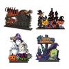 Precision Cut Wooden Displays Halloween Table Centerpiece, Decorative Sign Ornaments, 3D Layered Gnome Pumpkin Skeleton Seasonal Home Interior