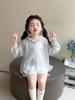 Toddler and Children's Hooded Sun Protection Jacket with Mermaid Embroidery & Lace Trim
