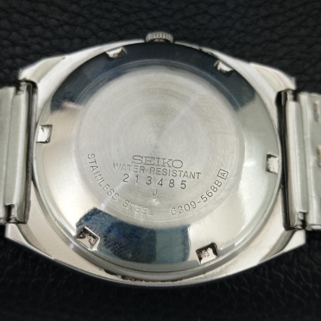 VINTAGE SEIKO 5 AUTOMATIC 6309A JAPAN MENS PURPLE COLOR DIAL WATCH A708464-1