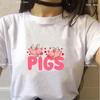 Christmas Gift Pig Animal Print Tshirt WomenS Clothing Hara Modal Fabric Women Clothing Graphic T Shirts Aesthetic Clothes