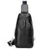 Men's Genuine Leather Single Shoulder Chest Top Layer Cowhide Crossbody Bag Trendy Men's Front Shoulder Bag