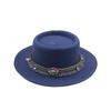 Summer Straw Jazz Hat Outdoor Seaside Beach Sunscreen Sunshade Sun Cap Flat Brim Classic Travel Panama
