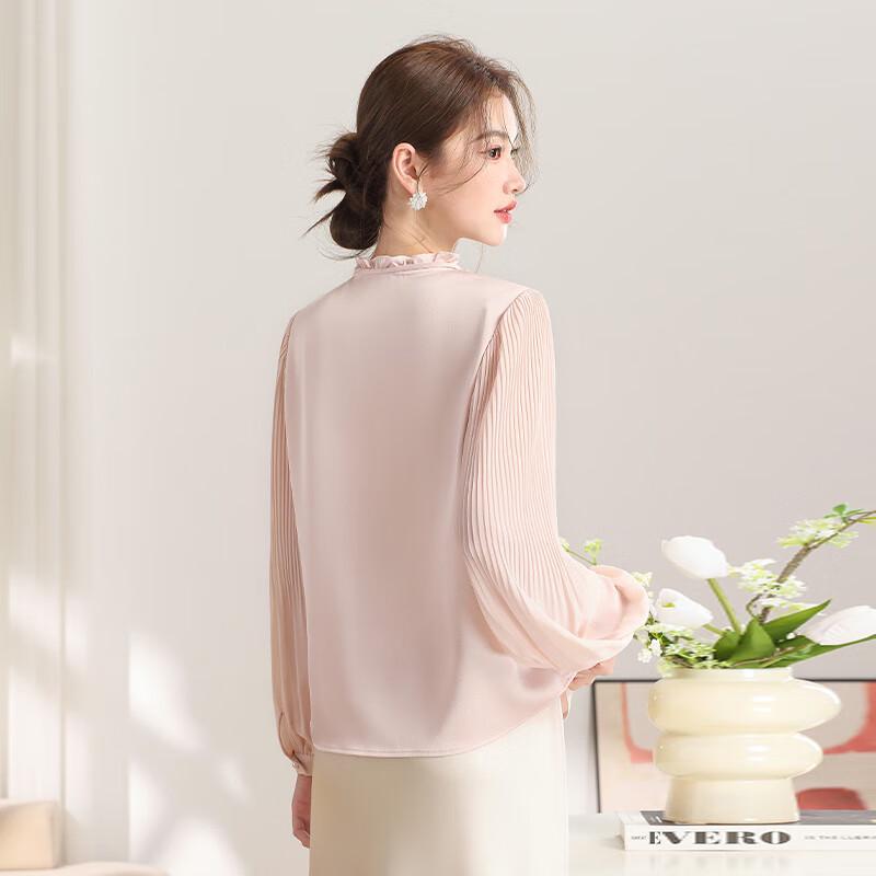 Elegante Blusa da Donna in Chiffon con Volant