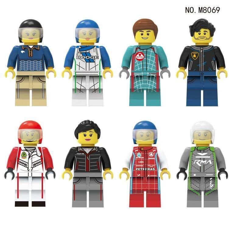 M8069 Racer Building Block Minifigures City Professional Doll Small Particles Toy Bag