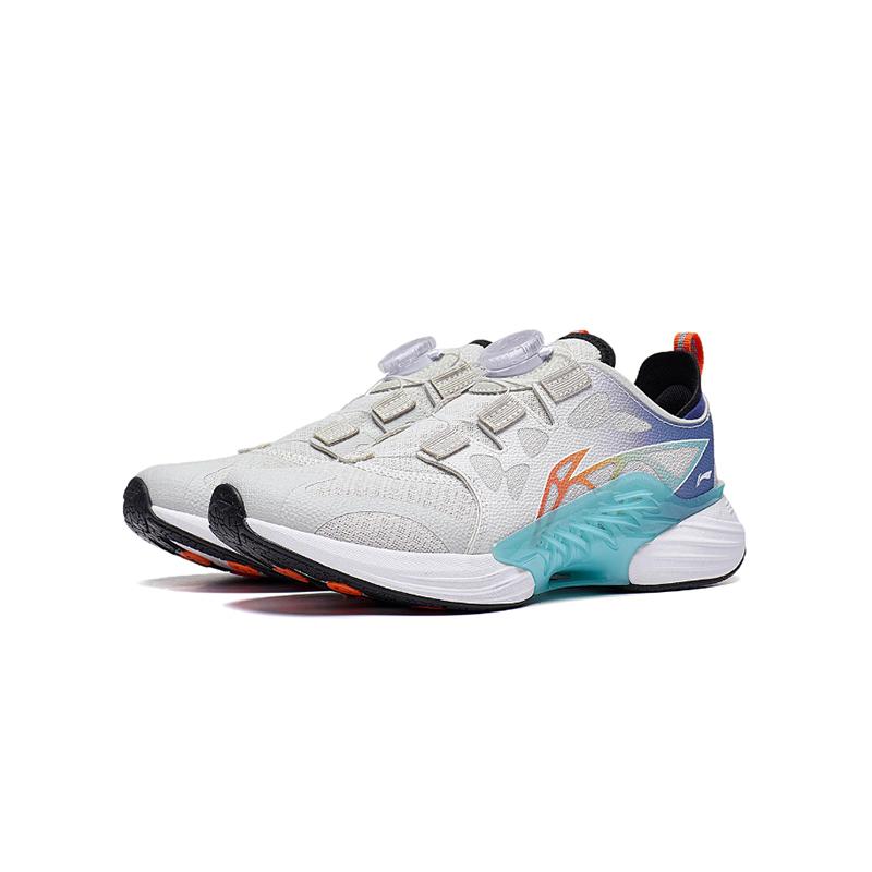 Li-Ning Cloud 2.0 Anti-Slip Shock Absorbing Durable Lightweight Low-Top Running Shoes Kids Running Shoes Antarctic-Gray YKFT058-1