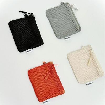 Large Capacity Storage Bag Dopamine Color Make Up Case Fashion Mesh Cosmetic Bag