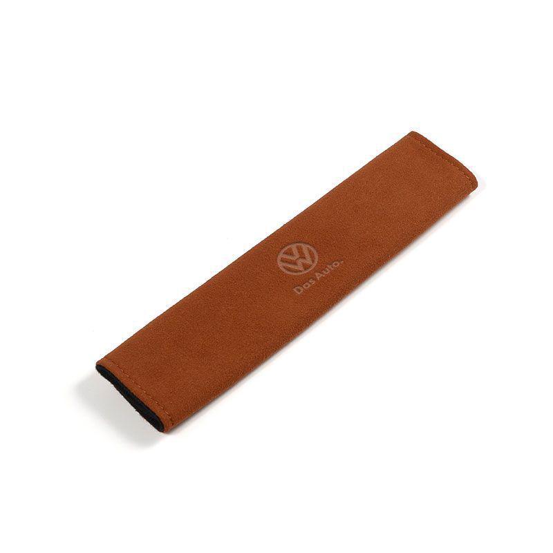 Volkswagen Suede Seat Belt Shoulder Pad - Anti-Chafing, Wear & Dirt Resistant, All-Season, Convenient. Standard