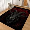Satanic Black Goat Ritual Rectangular Rug Soundproof Noisereducing Carpet For Living Room Hallway Balcony Home Party Decor Halloween Gift