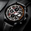 Fashion Men's Watch Leather Watch Calendar Watch Men's Trend Quartz Watch Student Watch