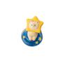 Cartoon Rotatable Car Ornament Ceramic Car Dashboard Ornament Novelty Cute Cat Statue  Home Decor