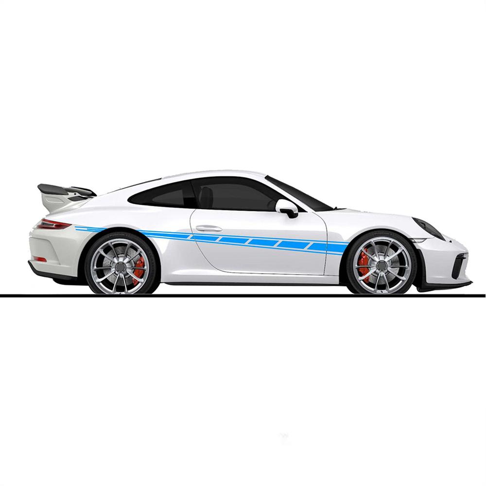 2pcs/lot 300x14cm Both Sides Stickers Tuning Style Side Strip Bumper Car Wrap Vinyl Film Automobiles Products Car Accessories