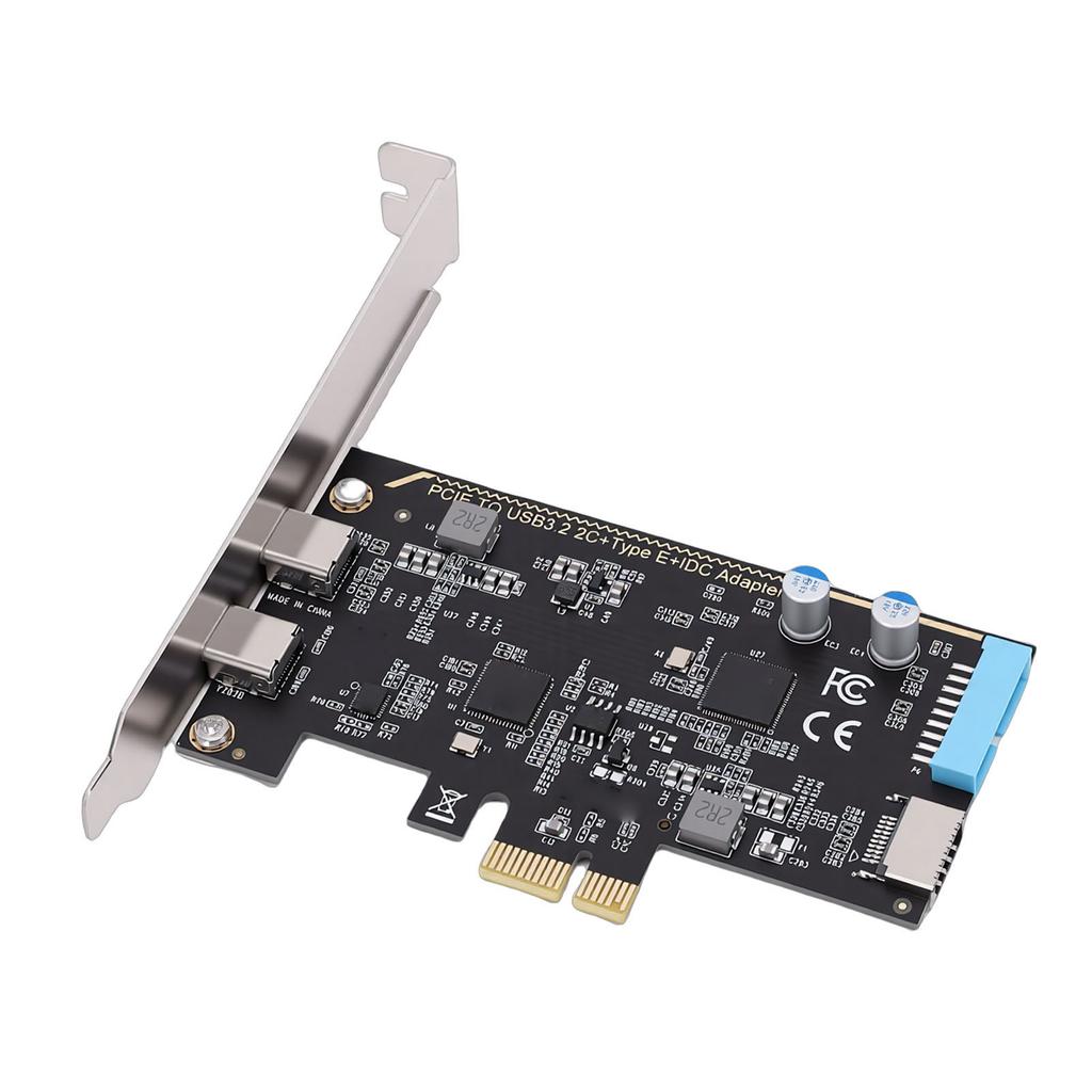 PCI Express Expansion Card Support for Windows XP 7 8 10 11 Vista 5Gbps PCIe to Double Type C Type E 19 Pin IDC Port