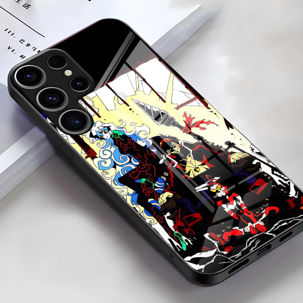 

Чехол для телефона с аниме Гуррен Лаганн для Samsung S26 S25 Edge Ultra S23 S22 S21 S20 Ultra Plus S24 Fe A54 A53 A25 Стеклянная крышка Samsung S21 Ultra