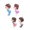 2Pcs Kiss Dolls Mini Landscape Ornaments Figurines Fairy Garden Dollhouse Decor