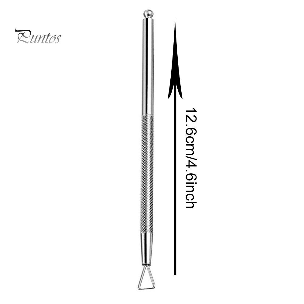 Puntos Nail Art Manicure Tool Čistič tyčinek na odstranění UV gelu z nerezové oceli