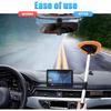 Windshield Cleaning Tool, Car Window Cleaner With Extendable Long Handle And 4 Washable Reusable Microfiber Pads, Auto Interior Exterior Glass Wiper