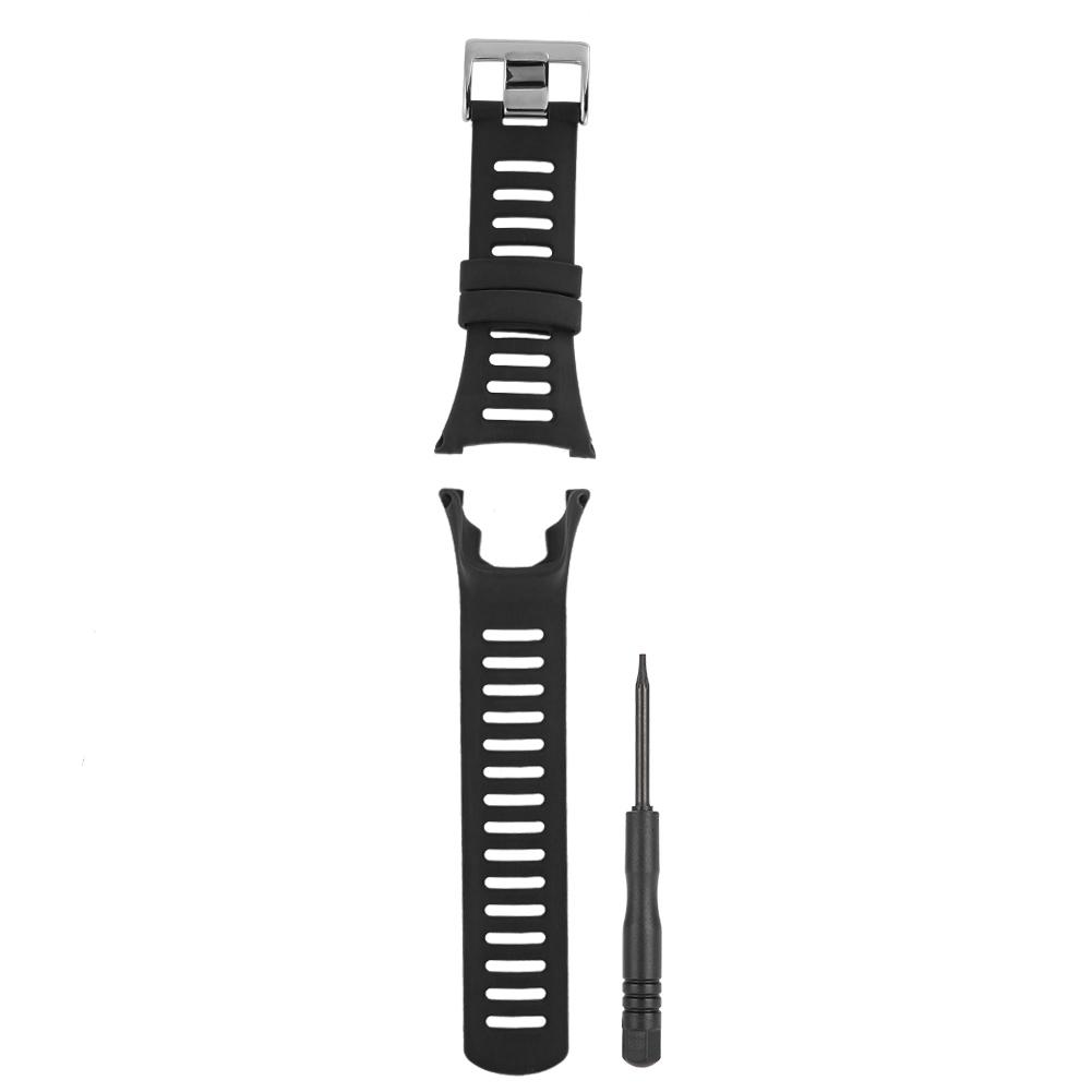 

Rubber Wristwatch Strap Watchband for Suunto Ambit1 2 3 Watch (Black Silver) белый