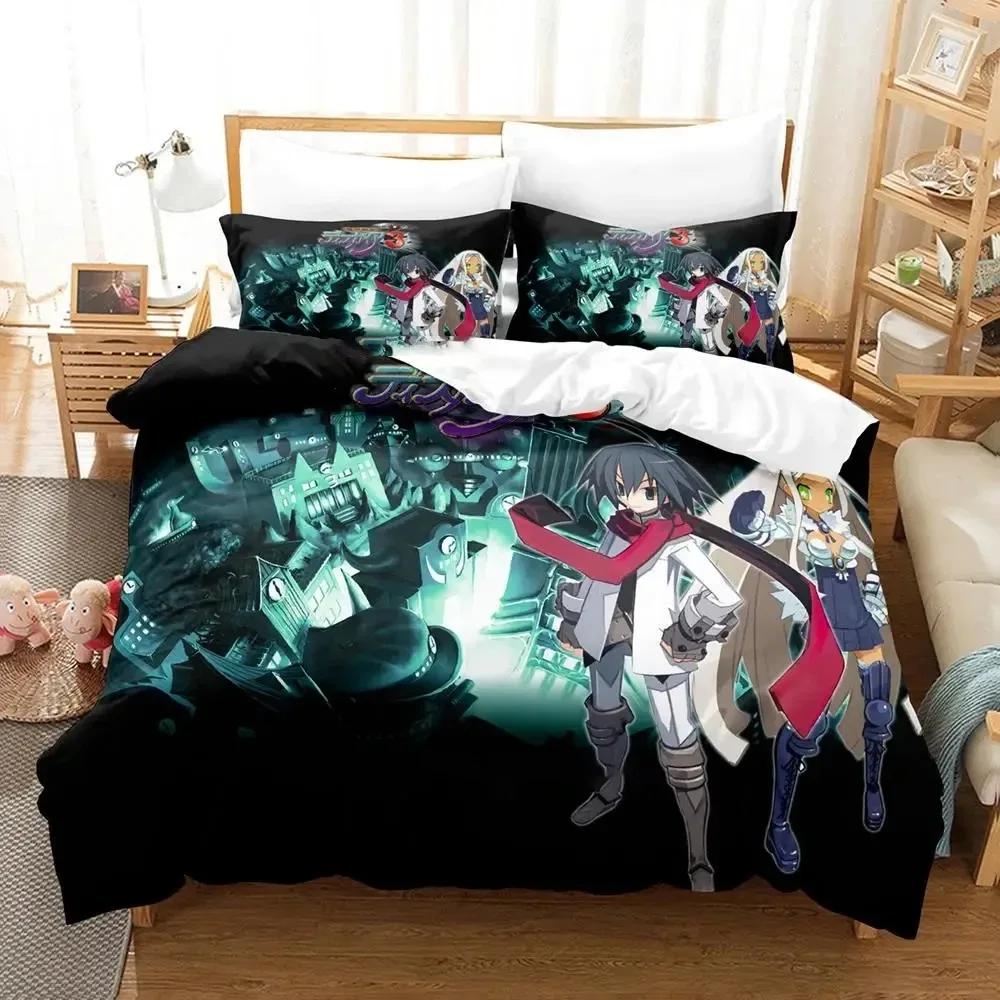 Anime Disgaea Comfortable Duvet Quilt Cover Pillowcase Bedding Set Children Bedroom Decoration Home Textile