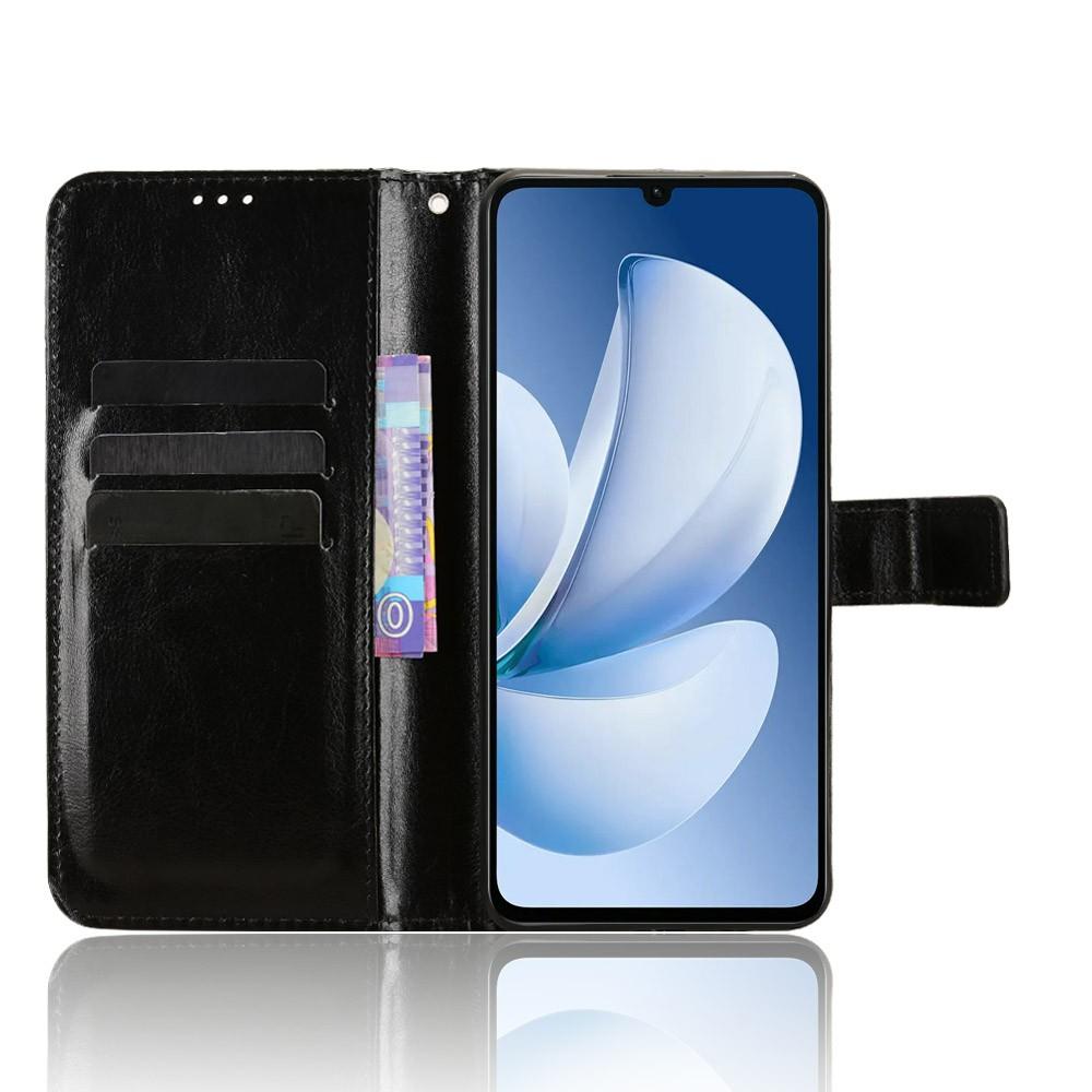 PU-Lederhülle für Realme Note 70T 4G/Narzo 80 Lite 4G/Realme C71 4G (Indien) Crazy Horse Textur Handyhülle mit Geldbörse und Trageriemen